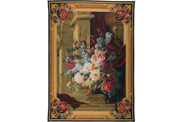 Gobelín Tapisserie Bouquet et architecture vertical Gobelín Tapisserie Bouquet et architecture vertical